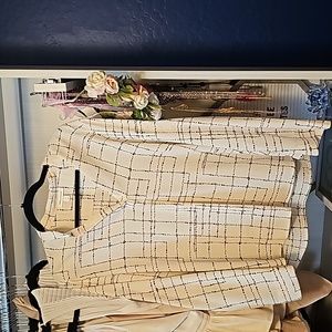 Black and cream blouse